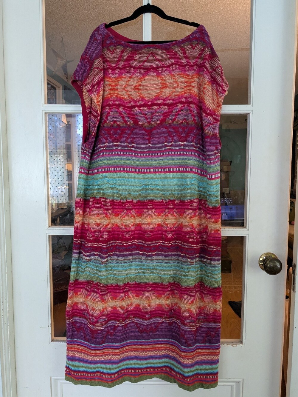 Ralph Lauren Sleeveless Knit Colorful Aztec Printed Dress Size 2X